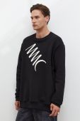 Бавовняна кофта MMC STUDIO колір чорний з аплікацією (3624819)