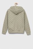 Дитяча бавовняна кофта Guess колір зелений з капюшоном візерунок (3332675)