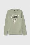 Дитяча бавовняна кофта Guess колір зелений з принтом (3362458)