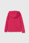 Дитяча бавовняна кофта Guess колір рожевий з капюшоном з принтом (3372512)
