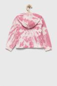 Дитяча бавовняна кофта Guess колір рожевий з капюшоном візерунок (3321728)