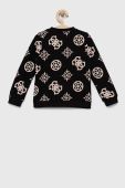 Дитяча бавовняна кофта Guess колір чорний візерунок (3293716)