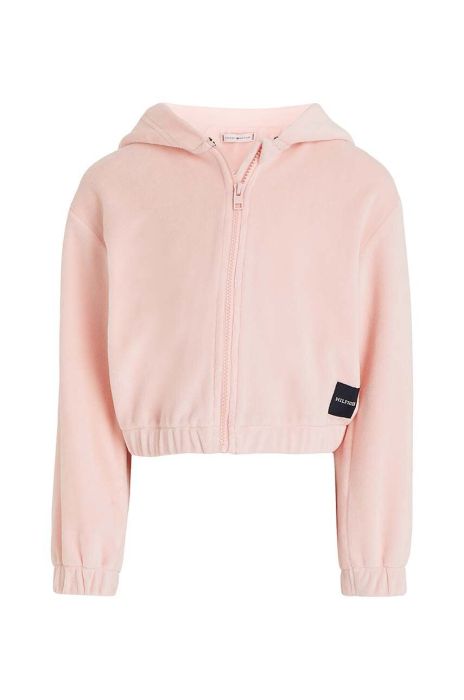 Дитяча кофта Tommy Hilfiger колір рожевий з капюшоном однотонна (3379033)