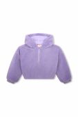 Дитяча кофта HUGO колір фіолетовий з капюшоном з аплікацією (3511287)