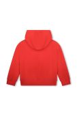 Дитяча бавовняна кофта Michael Kors колір червоний з капюшоном з принтом (3423642)