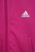 Дитяча кофта adidas колір рожевий з капюшоном з аплікацією (3327527)