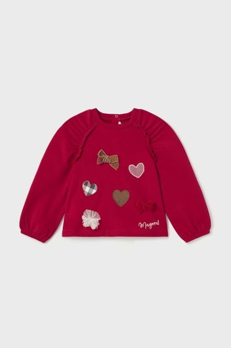 Кофта для немовлят Mayoral колір червоний з аплікацією