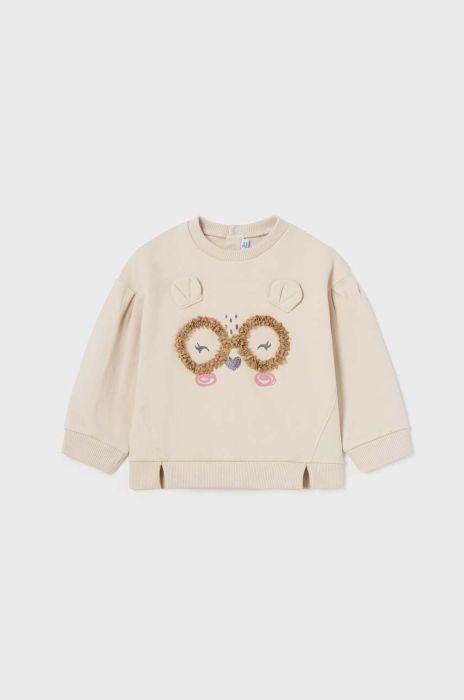 Кофта для немовлят Mayoral колір бежевий однотонна