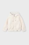 Дитяча кофта Mayoral колір бежевий з капюшоном однотонна (3413827)
