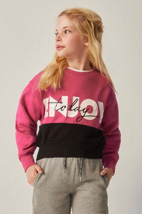 Дитяча кофта Mayoral колір фіолетовий з принтом (3436963)