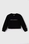 Дитяча кофта EA7 Emporio Armani колір чорний з принтом (3374687)