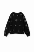 Дитяча бавовняна кофта Desigual колір чорний з аплікацією (3549950)
