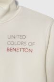 Дитяча бавовняна кофта United Colors of Benetton колір бежевий з принтом (3390268)