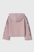 Дитяча кофта United Colors of Benetton колір фіолетовий з капюшоном з принтом