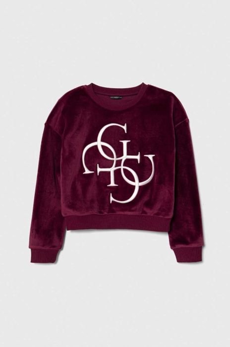 Дитяча кофта Guess колір бордовий з аплікацією (3605376)