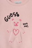 Дитяча бавовняна кофта Guess колір рожевий з аплікацією (3557552)