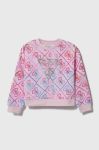 Дитяча бавовняна кофта Guess колір рожевий візерунок (3527326)