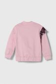Дитяча бавовняна кофта Guess колір рожевий з принтом (3640878)