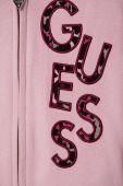 Дитяча бавовняна кофта Guess колір рожевий з принтом (3640878)