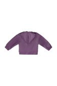 Дитяча кофта Pinko Up колір фіолетовий з капюшоном з аплікацією
