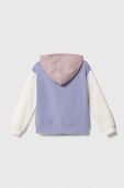 Дитяча кофта United Colors of Benetton колір фіолетовий з капюшоном візерунок (3634253)
