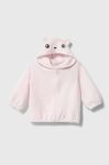 Кофта для немовлят United Colors of Benetton колір рожевий з капюшоном однотонна (3601286)