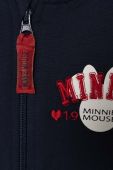 Дитяча бавовняна кофта zippy x Disney колір синій з капюшоном з принтом