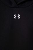 Дитяча кофта Under Armour UA Rival Fleece Crop колір чорний з капюшоном з аплікацією
