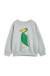 Дитяча бавовняна кофта Mini Rodini колір сірий з принтом (3268757)