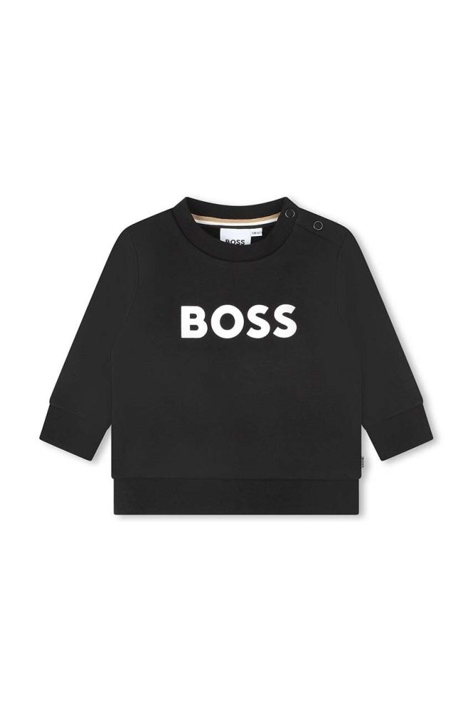 Дитяча кофта BOSS колір чорний з принтом (3445386)