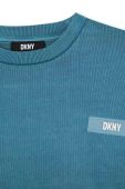 Дитяча бавовняна кофта Dkny колір зелений візерунок