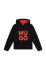 Дитяча кофта HUGO колір чорний з капюшоном з принтом (3453575)