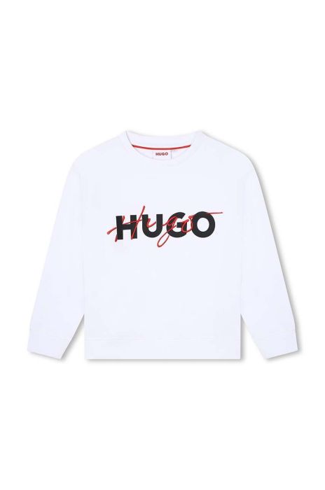 Дитяча кофта HUGO колір білий з принтом (3545874)
