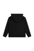 Дитяча кофта HUGO колір чорний з капюшоном з аплікацією (3511325)