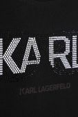 Дитячий лонгслів Karl Lagerfeld колір чорний з аплікацією
