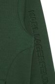 Дитяча кофта Karl Lagerfeld колір зелений однотонна (3453664)