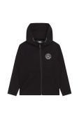 Дитяча кофта Karl Lagerfeld колір чорний з капюшоном з принтом (3453674)