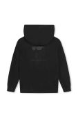 Дитяча кофта Karl Lagerfeld колір чорний з капюшоном з принтом (3453679)