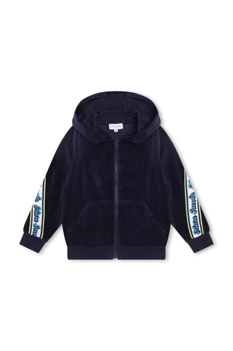 Дитяча кофта Marc Jacobs колір синій з капюшоном з аплікацією (3418685)