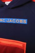 Дитяча бавовняна кофта Marc Jacobs колір синій з капюшоном візерунок (3449943)
