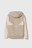 Дитяча кофта adidas Originals колір бежевий з капюшоном з принтом (3601304)
