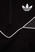 Дитяча кофта adidas Originals колір чорний з капюшоном з аплікацією