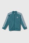 Дитяча кофта adidas Originals колір бірюзовий з аплікацією