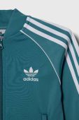 Дитяча кофта adidas Originals колір бірюзовий з аплікацією