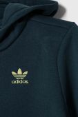 Дитяча кофта adidas Originals колір зелений з капюшоном однотонна (3383188)