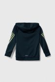 Дитяча кофта adidas з капюшоном з принтом колір блакитний (3634312)