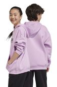 Дитяча кофта adidas колір фіолетовий з капюшоном з принтом (3441580)