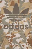 Дитяча кофта adidas Originals колір зелений з капюшоном візерунок (3488993)