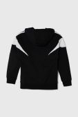 Дитяча кофта adidas Originals колір чорний з капюшоном візерунок