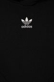 Дитяча кофта adidas Originals колір чорний з капюшоном візерунок